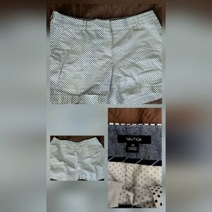 Nautica Black Dot on White Shorts